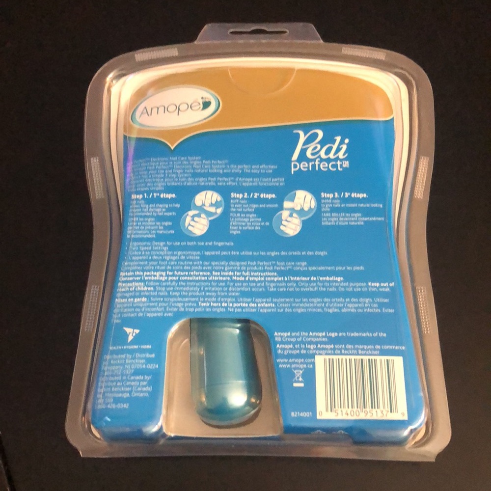 Amope Pedi Perfect Electronic Nail System-File, Buff & Shine Nails NEW - Picture 2 of 2